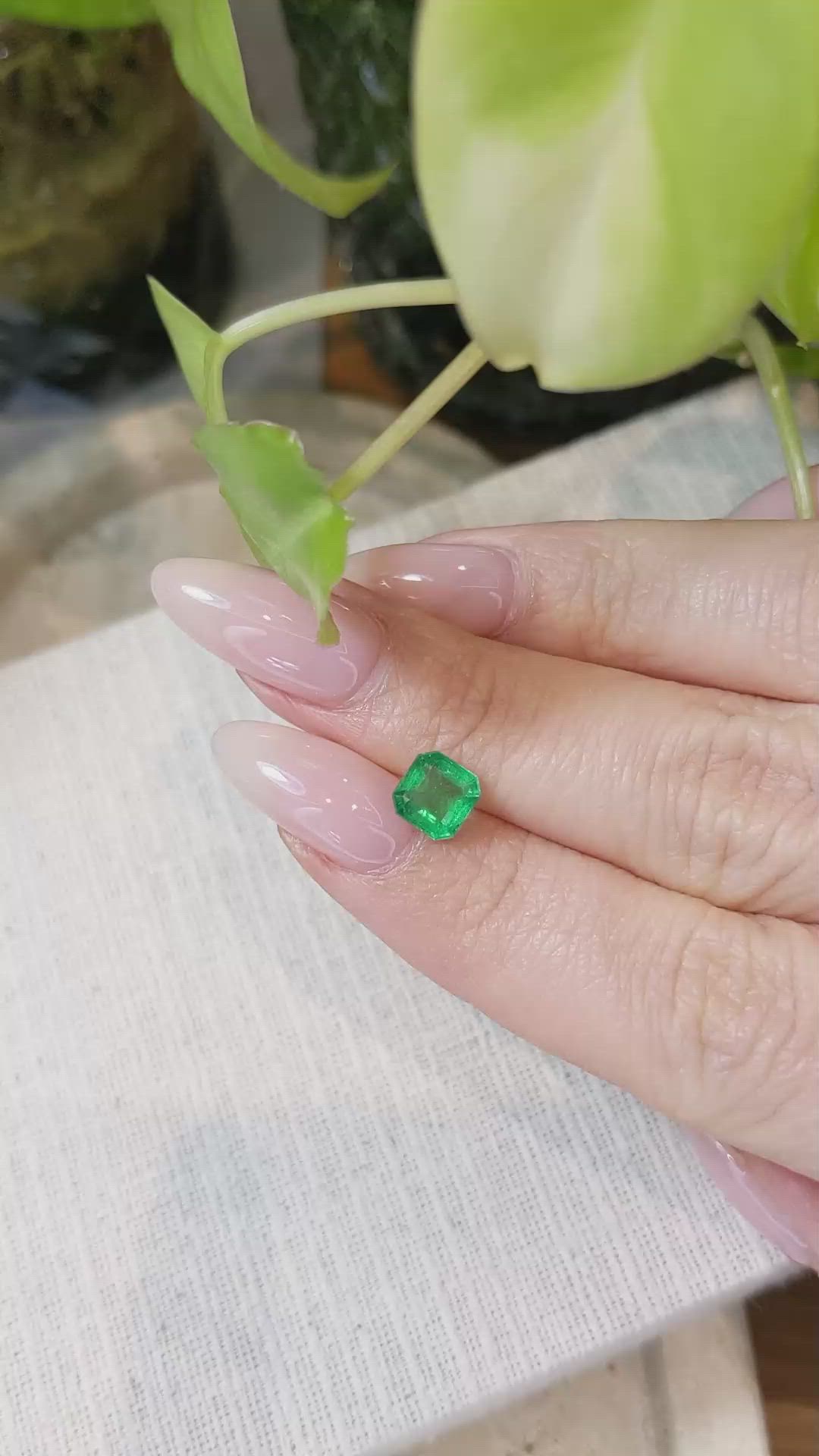 1.22 Ct. Emerald from Zambia Size Video