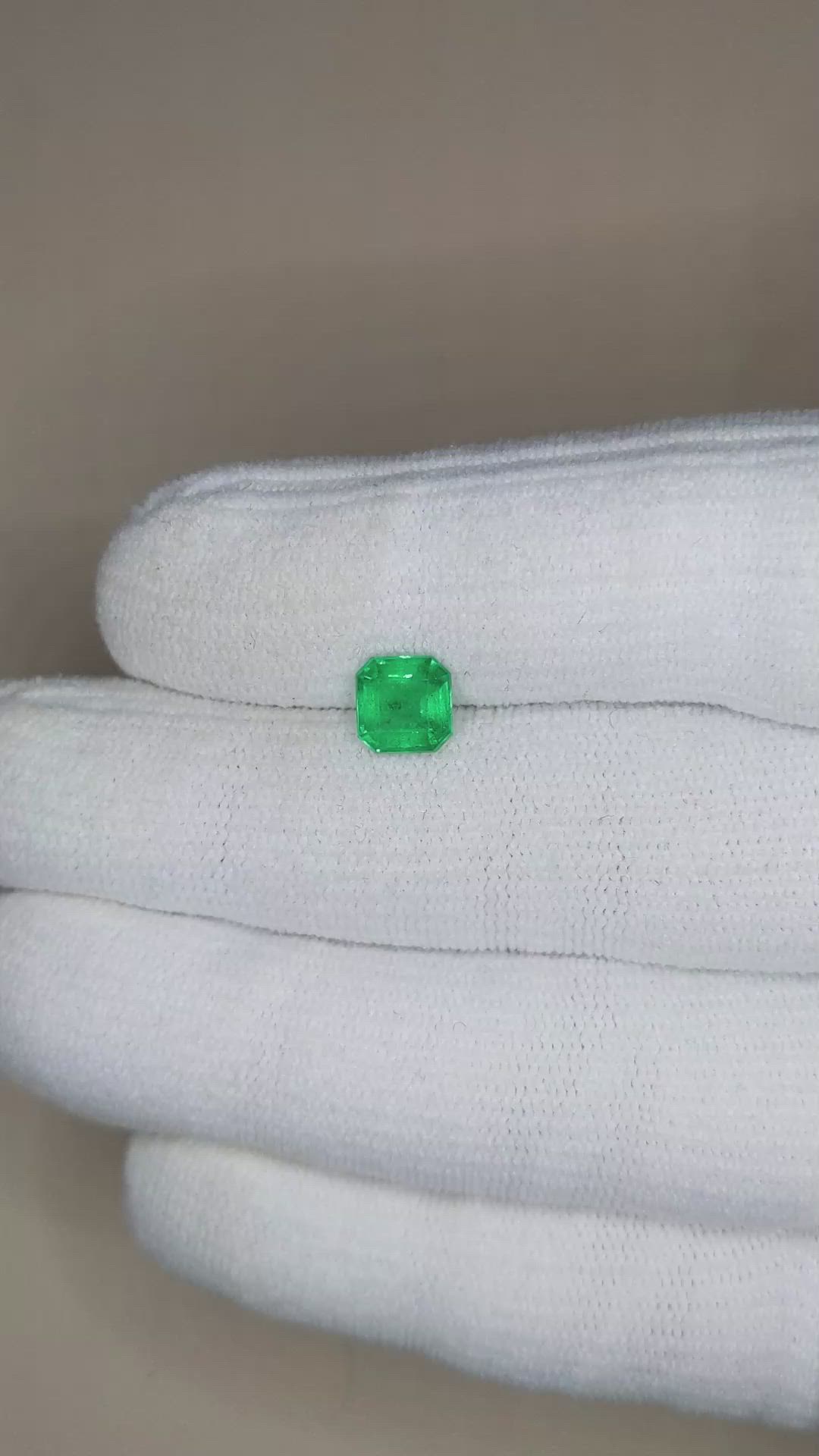 1.22 Ct. Emerald from Zambia Size Video