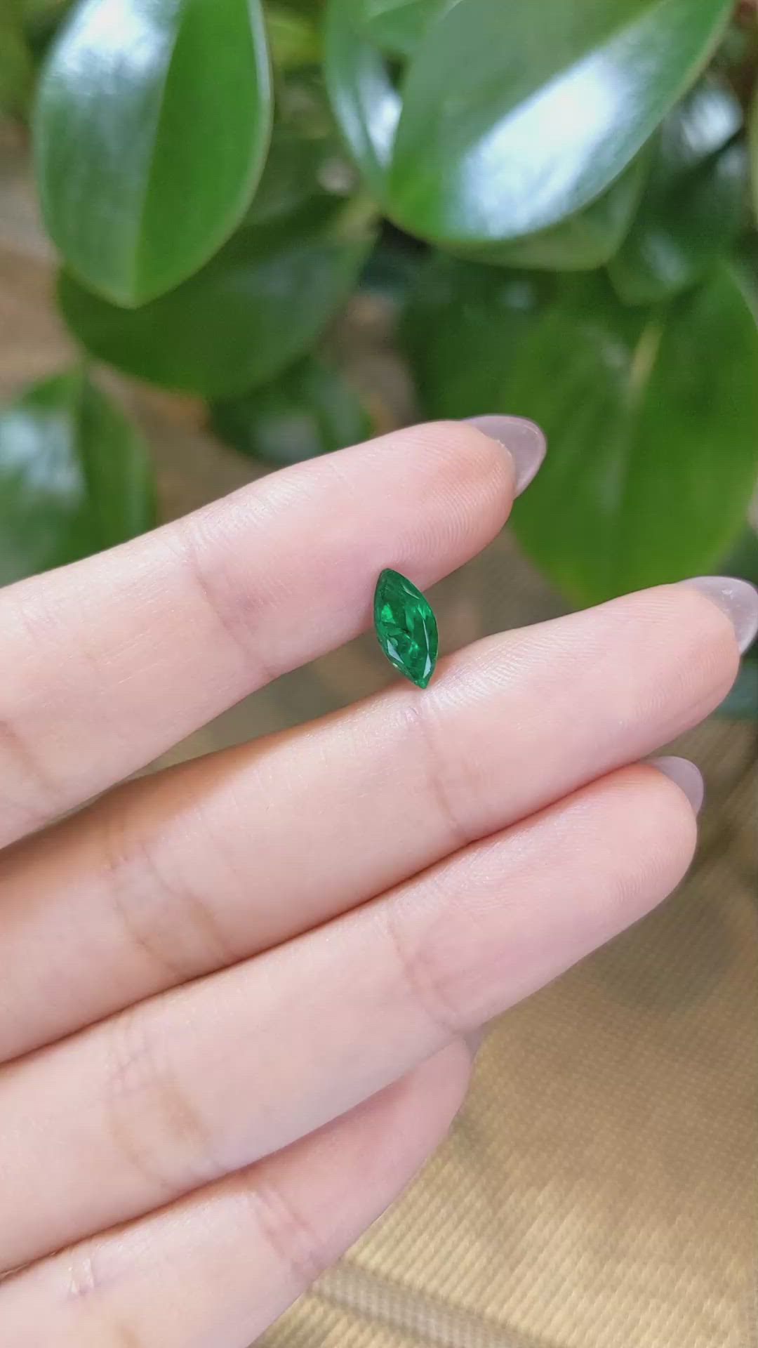 0.87 Ct. Emerald from Colombia Size Video