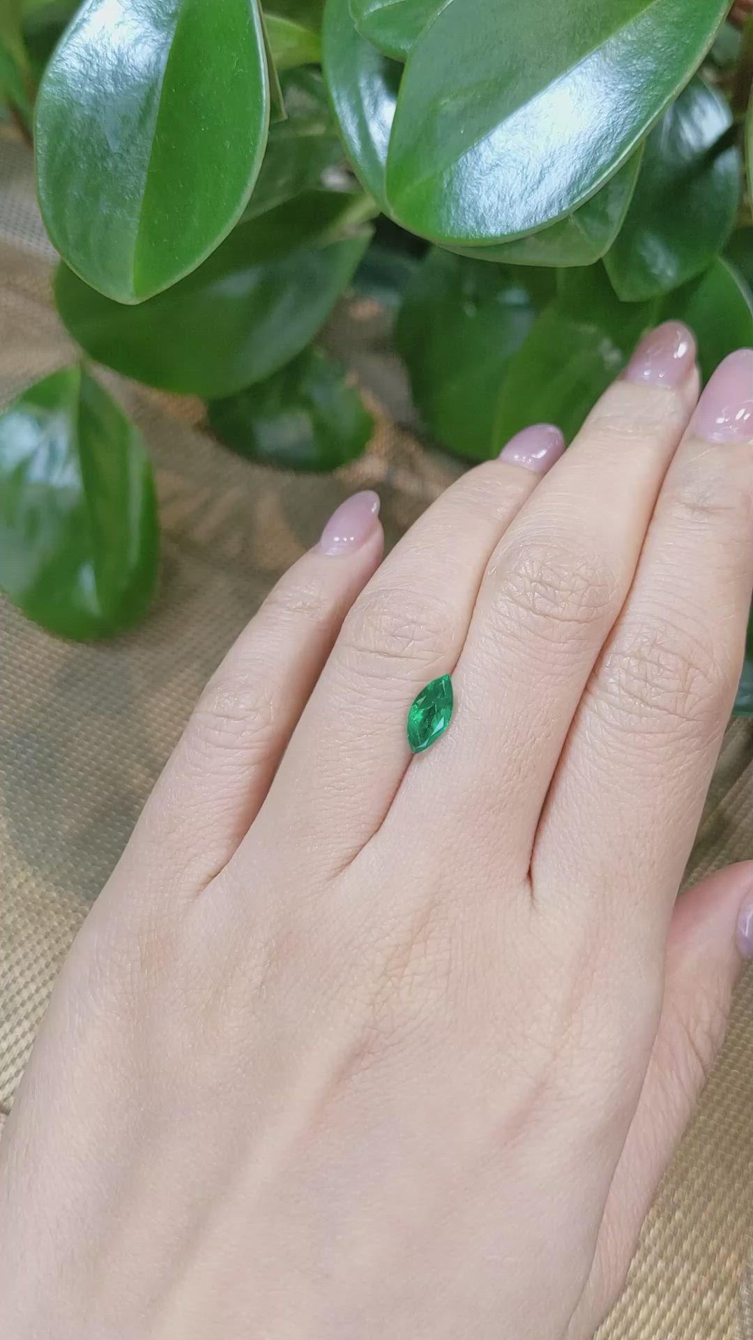 0.87 Ct. Emerald from Colombia Size Video