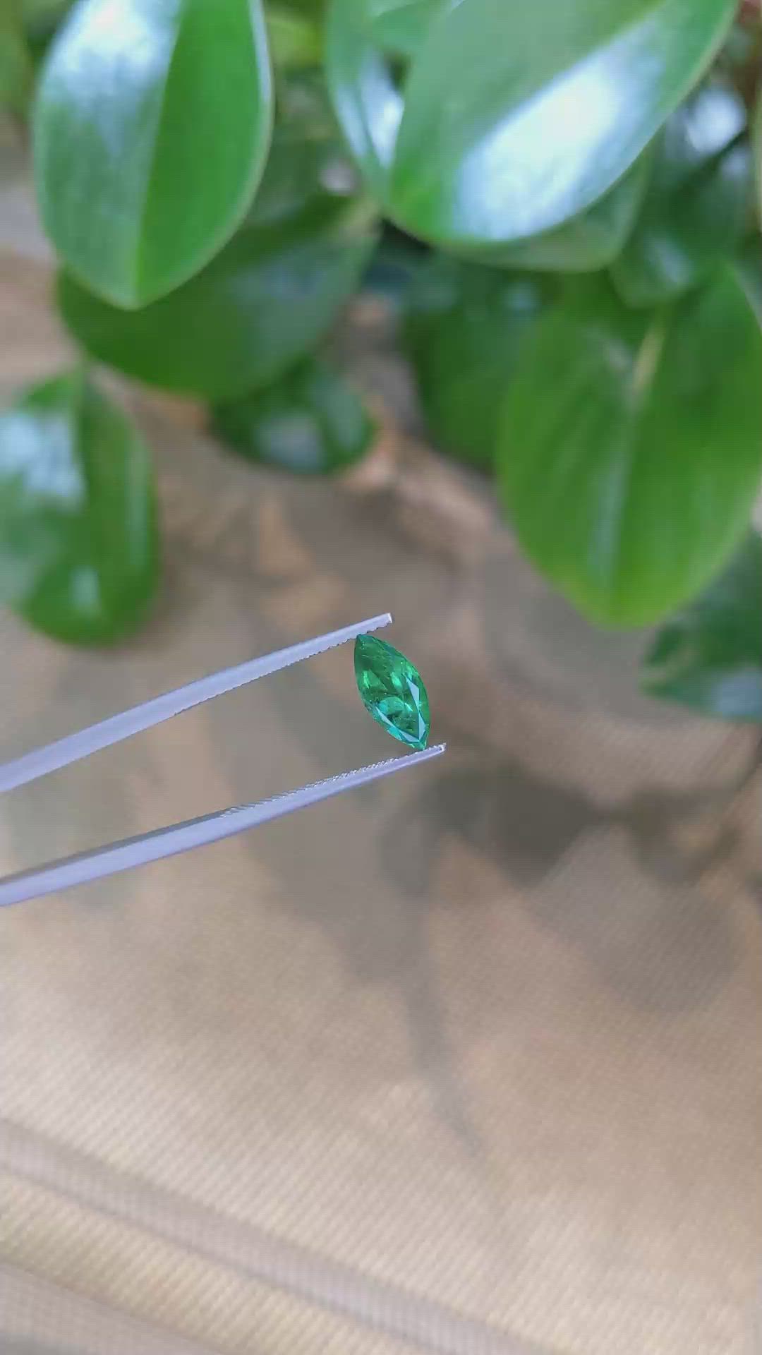 0.87 Ct. Emerald from Colombia Size Video