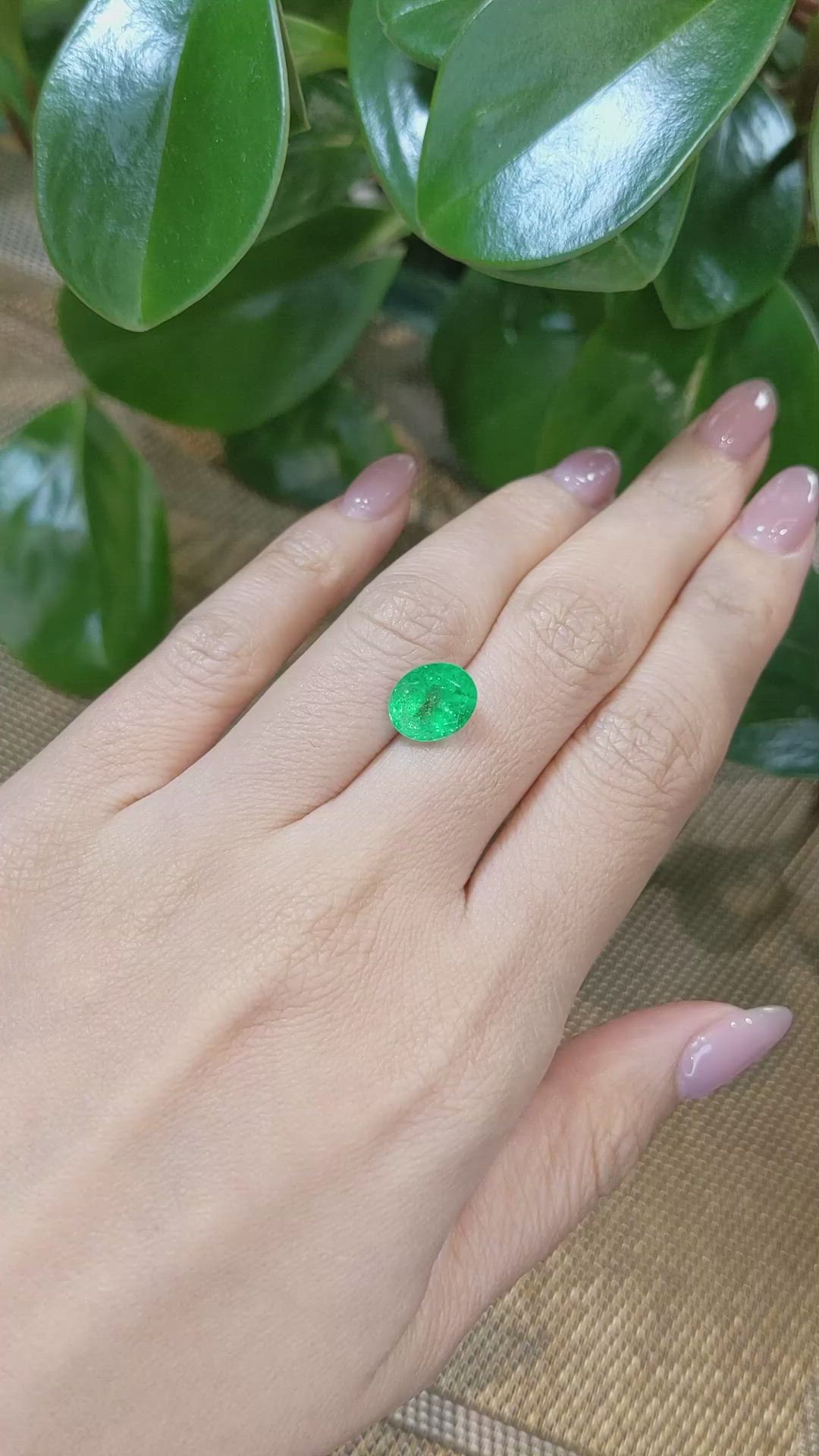 3.20 Ct. Emerald from Colombia Size Video