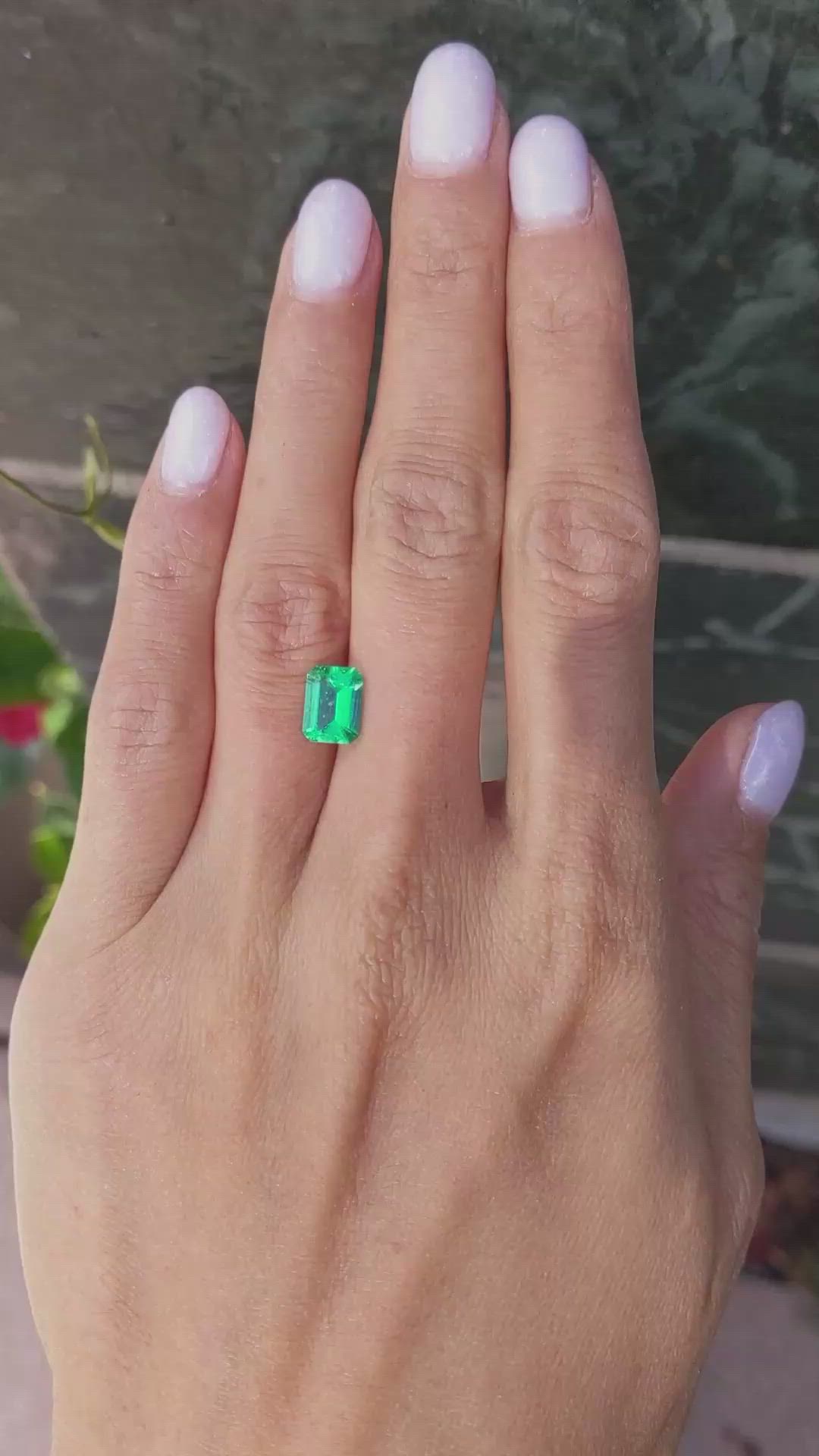 1.44 Ct. Emerald from Colombia Size Video