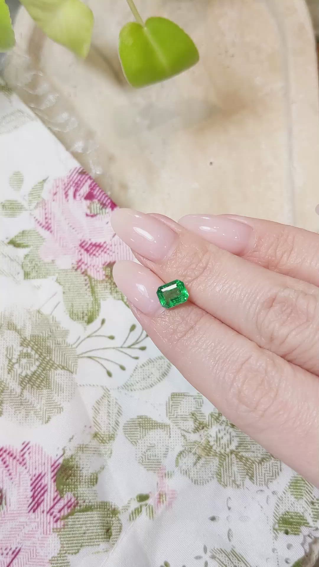1.23 Ct. Emerald from Zambia Size Video