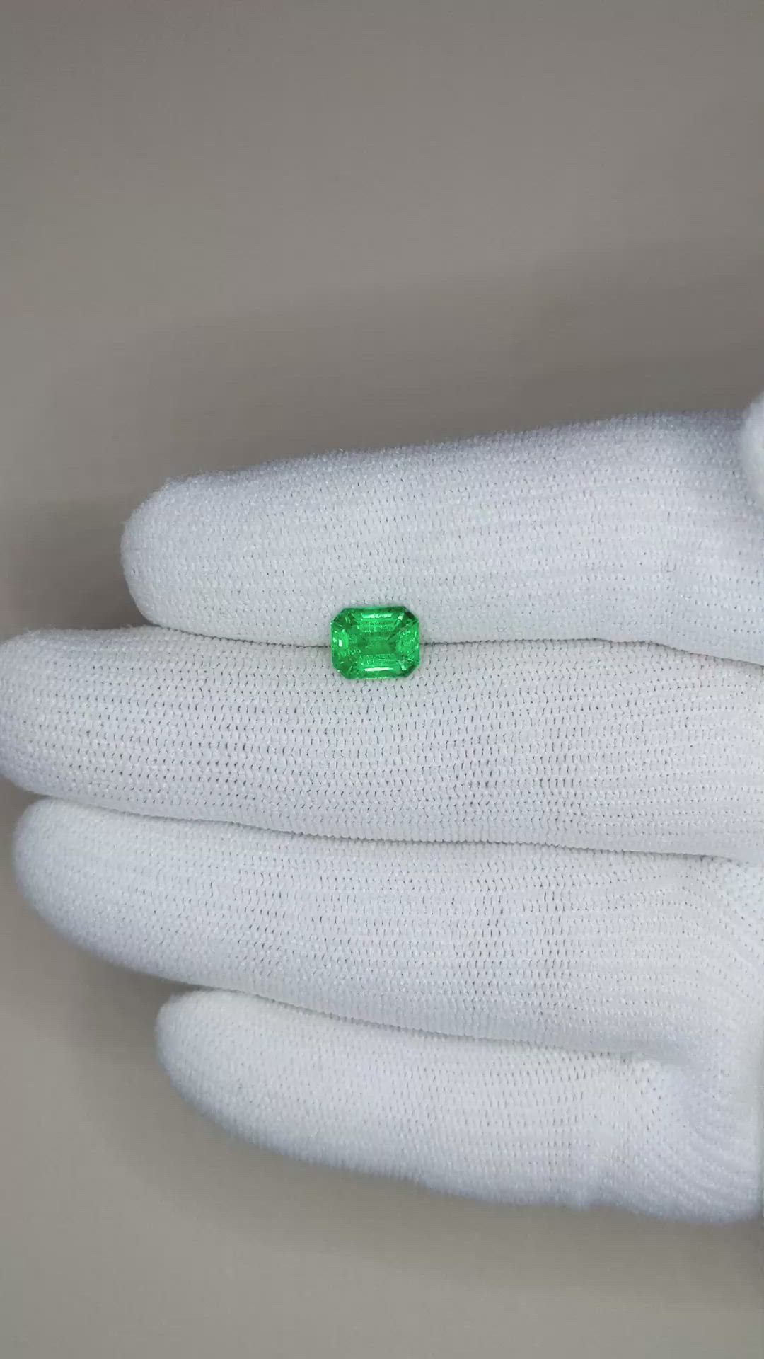 1.23 Ct. Emerald from Zambia Size Video