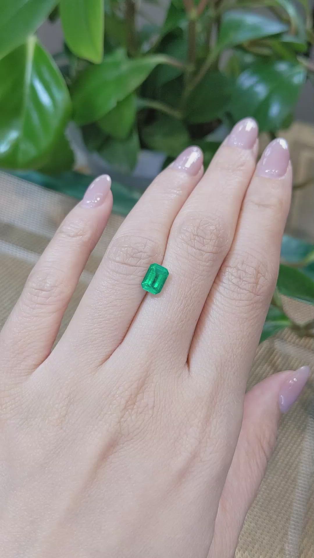 1.27 Ct. Emerald from Zambia Size Video
