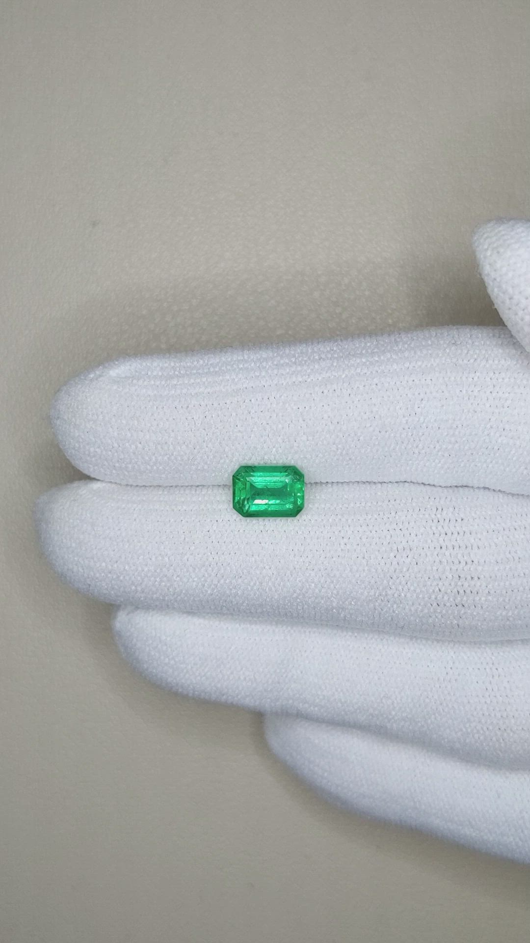 1.27 Ct. Emerald from Zambia Size Video