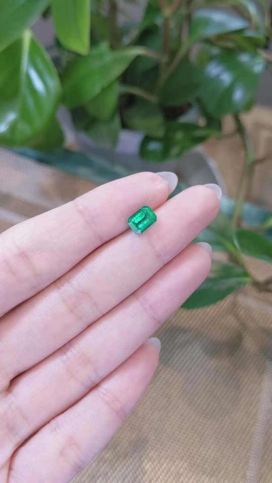 1.27 Ct. Emerald from Zambia Size Video