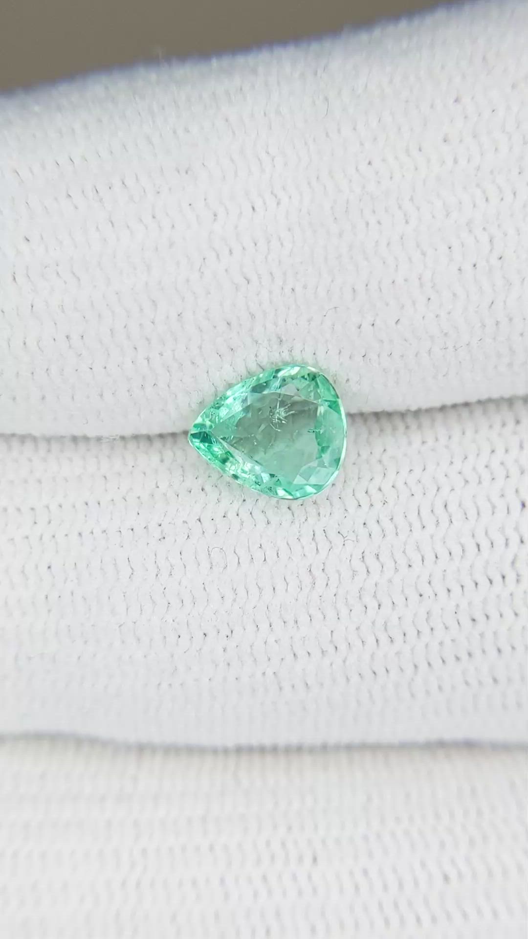 0.86 Ct. Emerald from Zambia Size Video