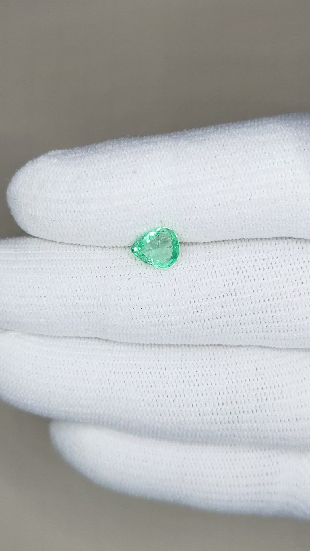 0.86 Ct. Emerald from Zambia Size Video