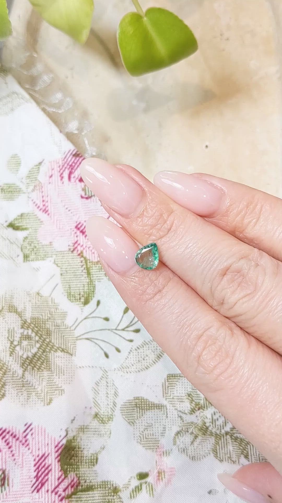 0.86 Ct. Emerald from Zambia Size Video