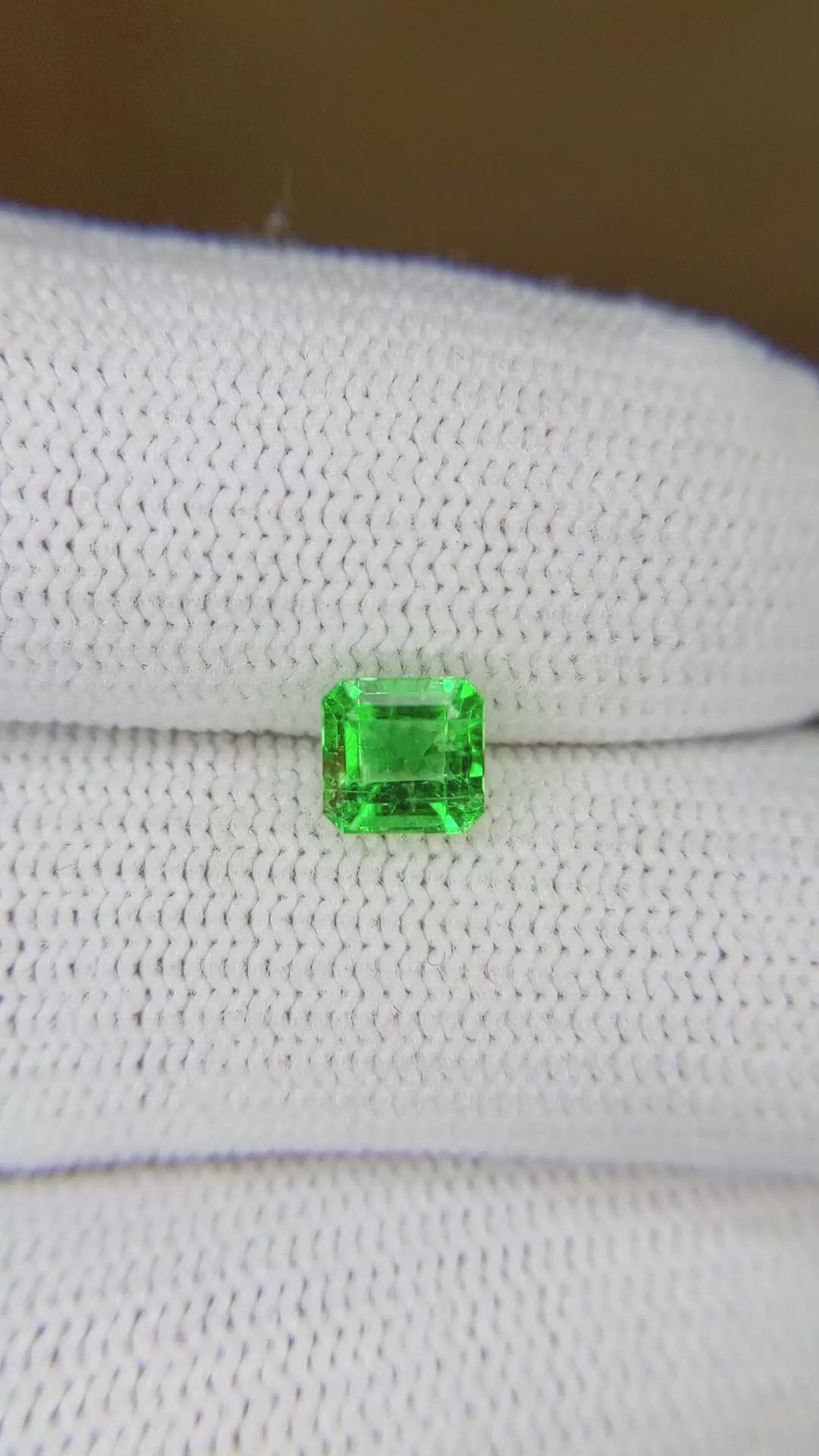 0.79 Ct. Emerald from Colombia Size Video