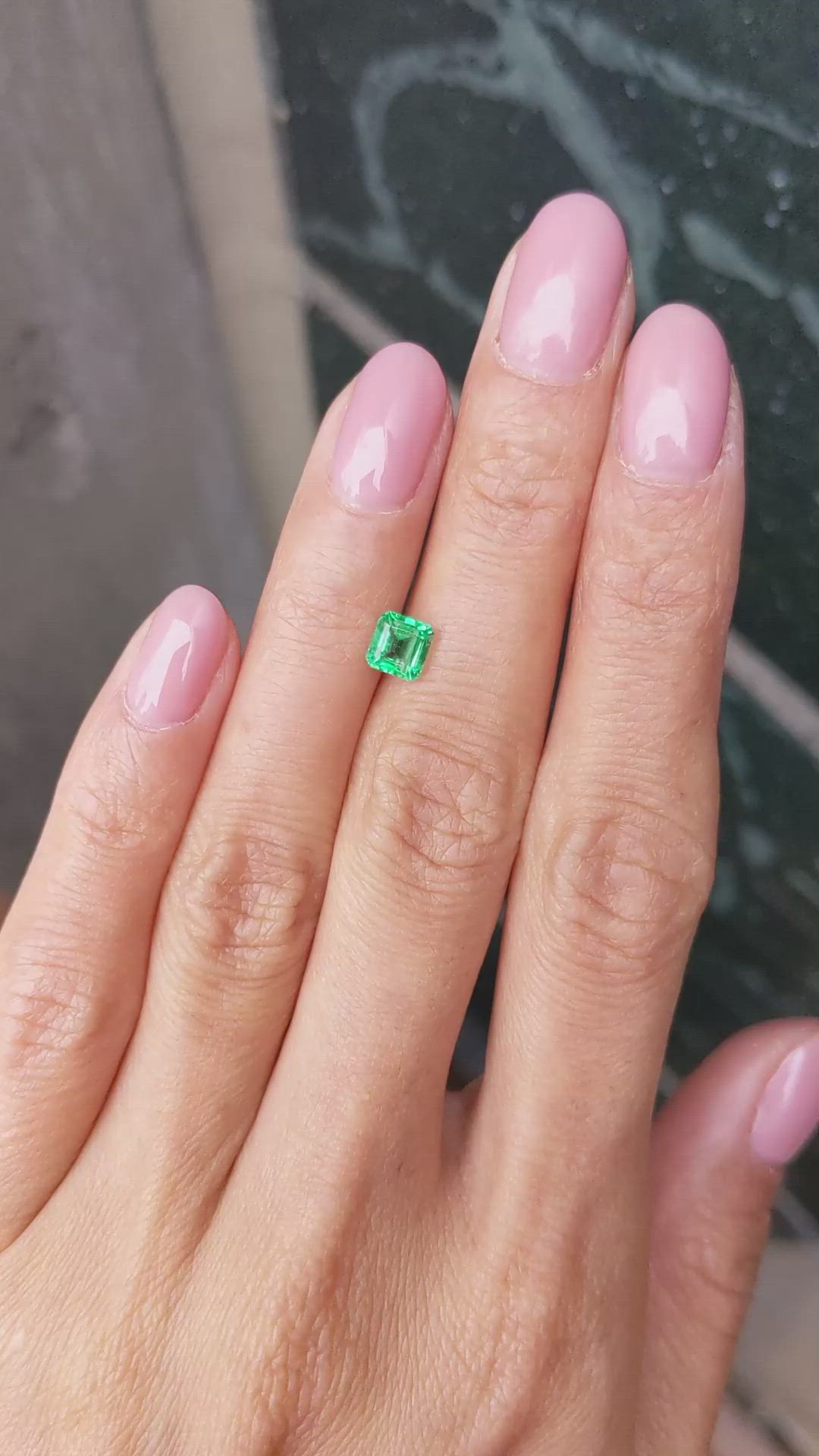 0.79 Ct. Emerald from Colombia Size Video