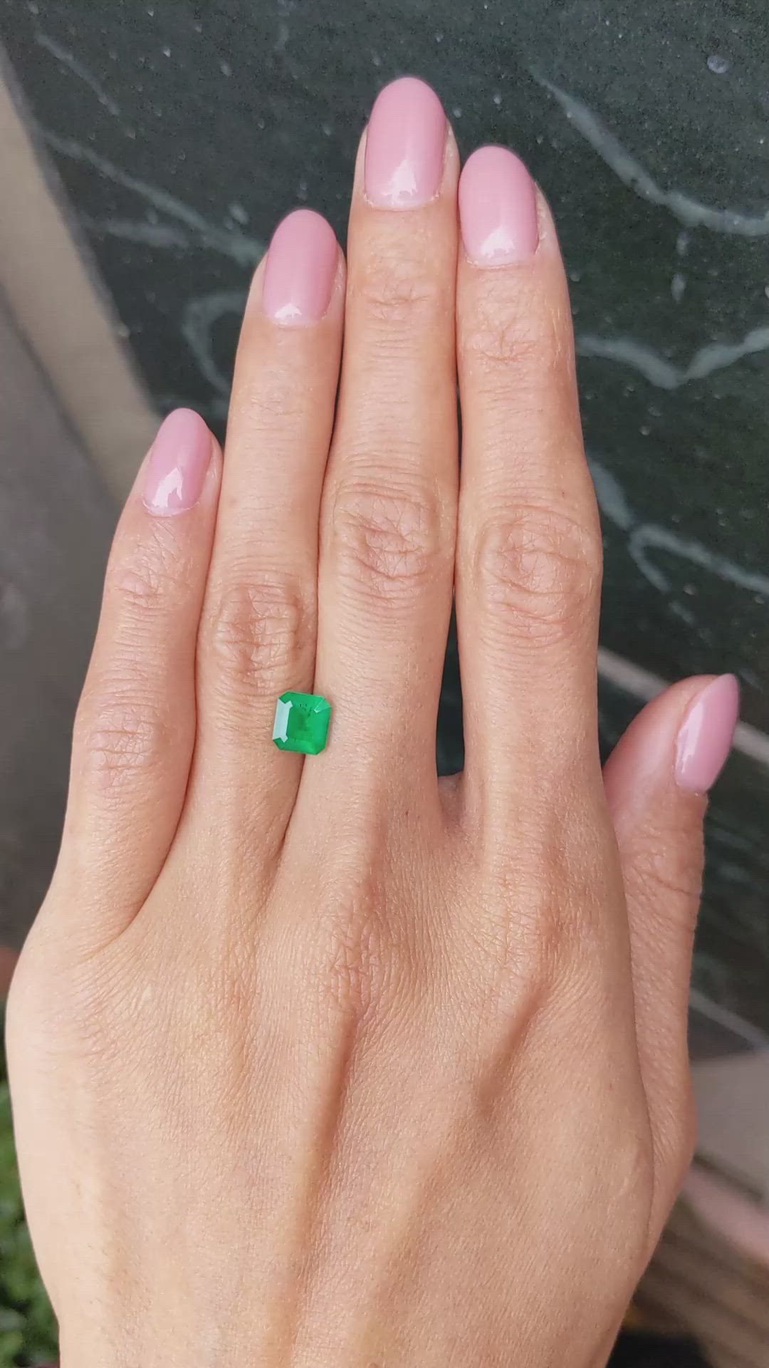 1.26 Ct. Emerald from Colombia Size Video