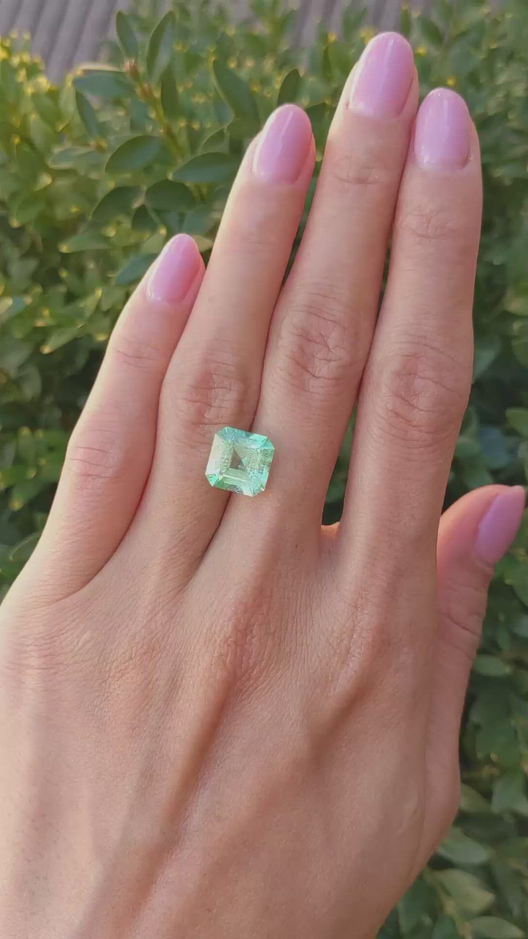 3.97 Ct. Emerald from Colombia Size Video