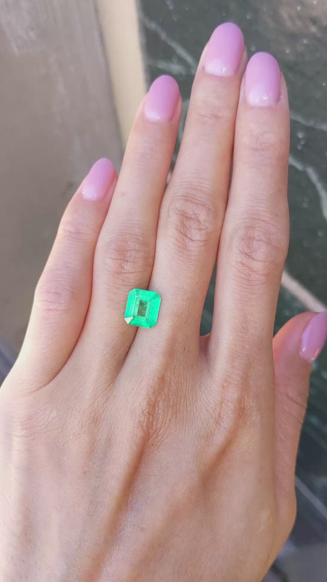 2.27 Ct. Emerald from Colombia Size Video