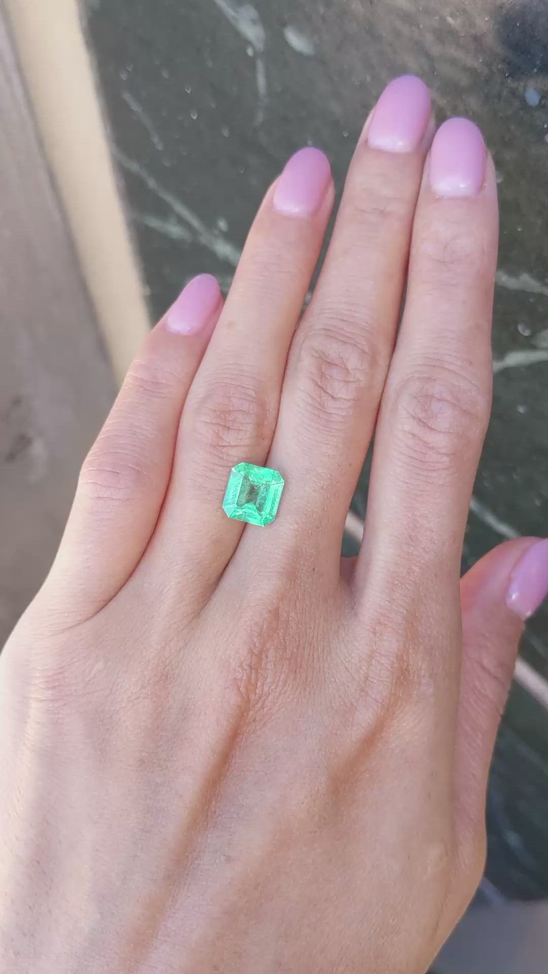 2.71 Ct. Emerald from Colombia Size Video