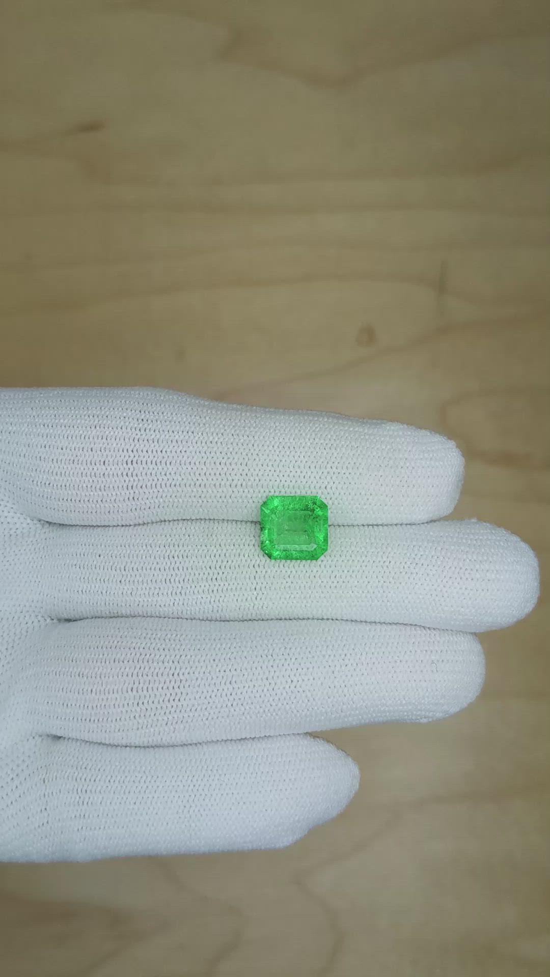 2.71 Ct. Emerald from Colombia Size Video