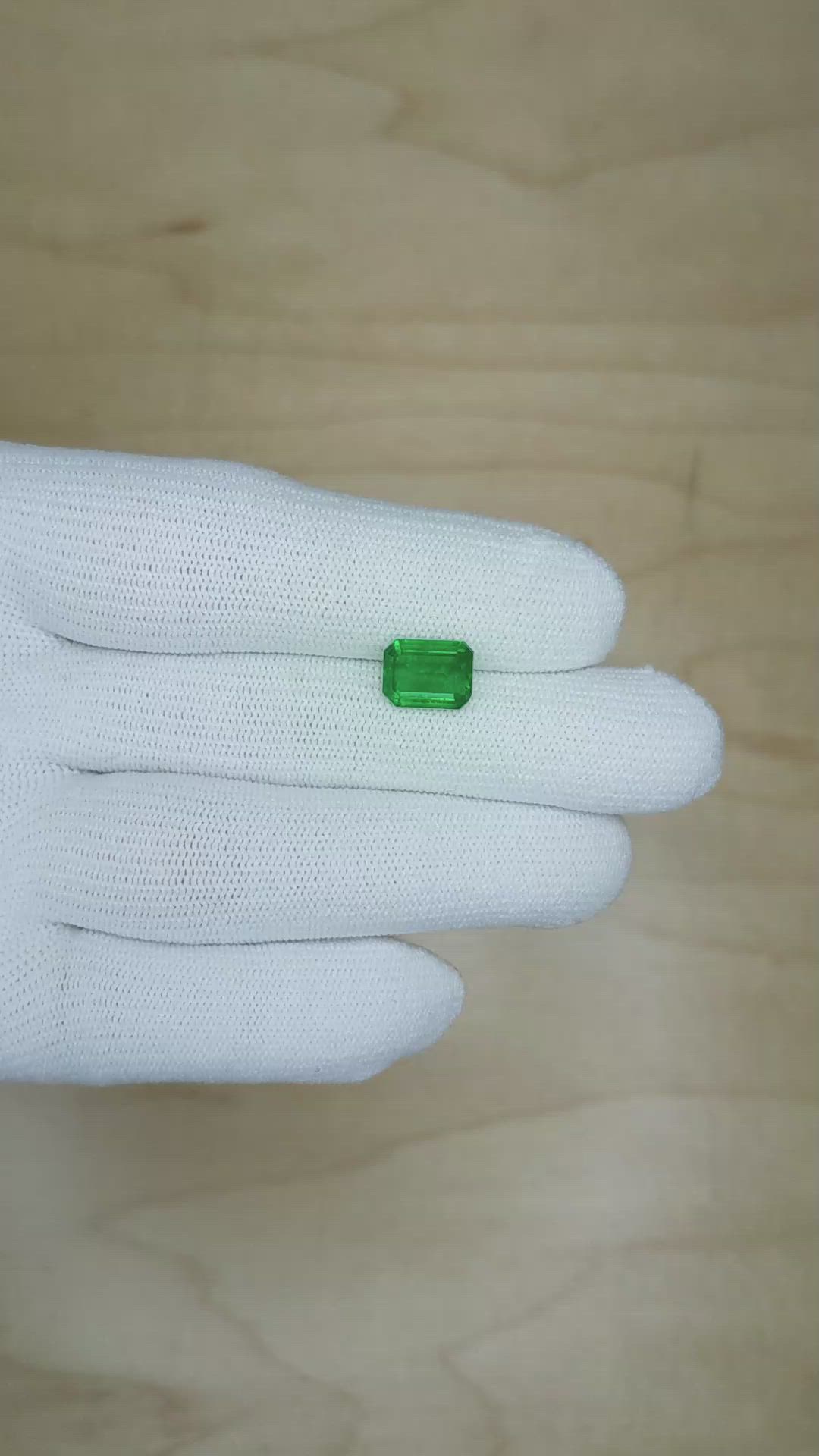 2.35 Ct. Emerald from Zambia Size Video