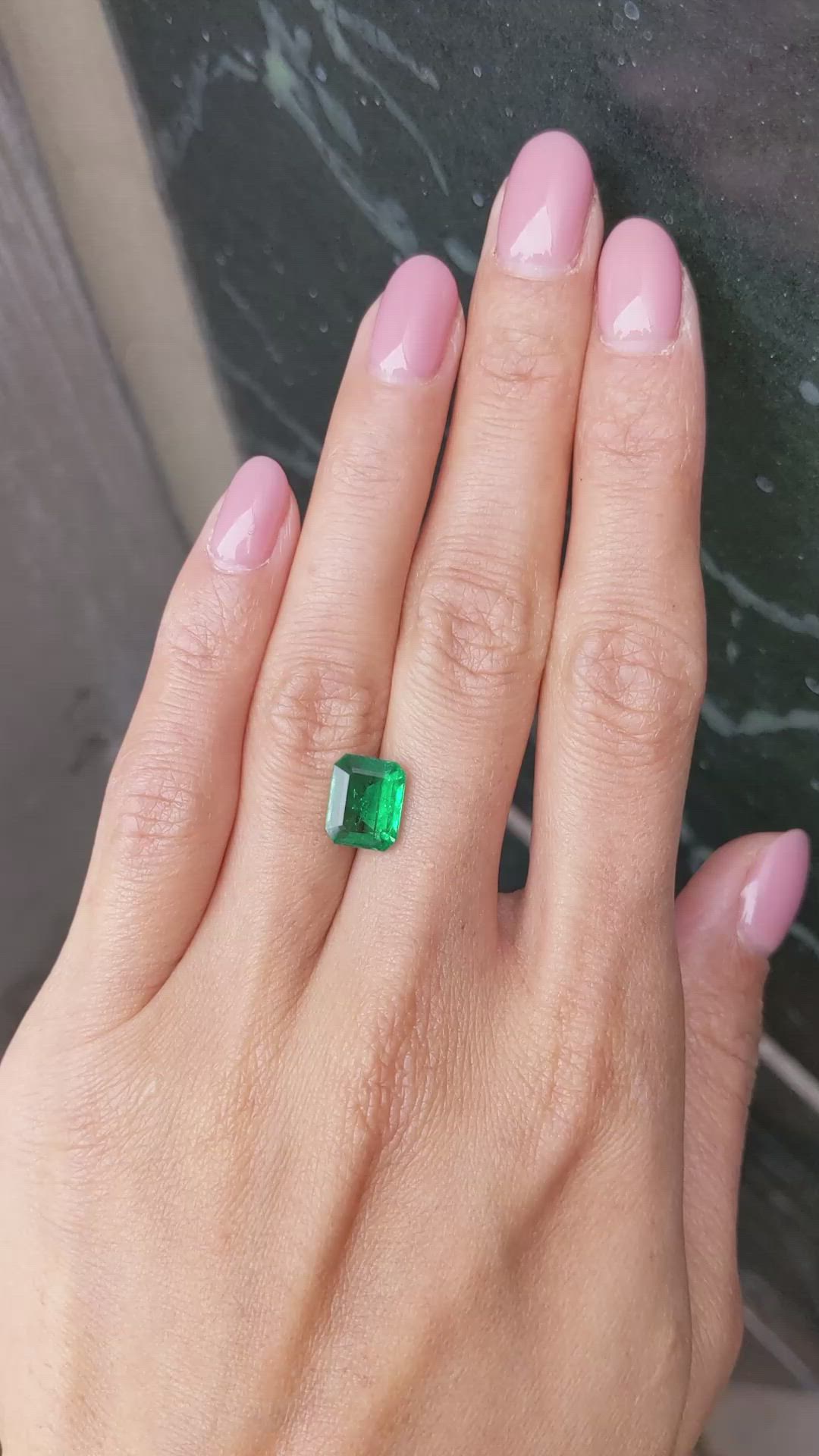 2.89 Ct. Emerald from Zambia Size Video