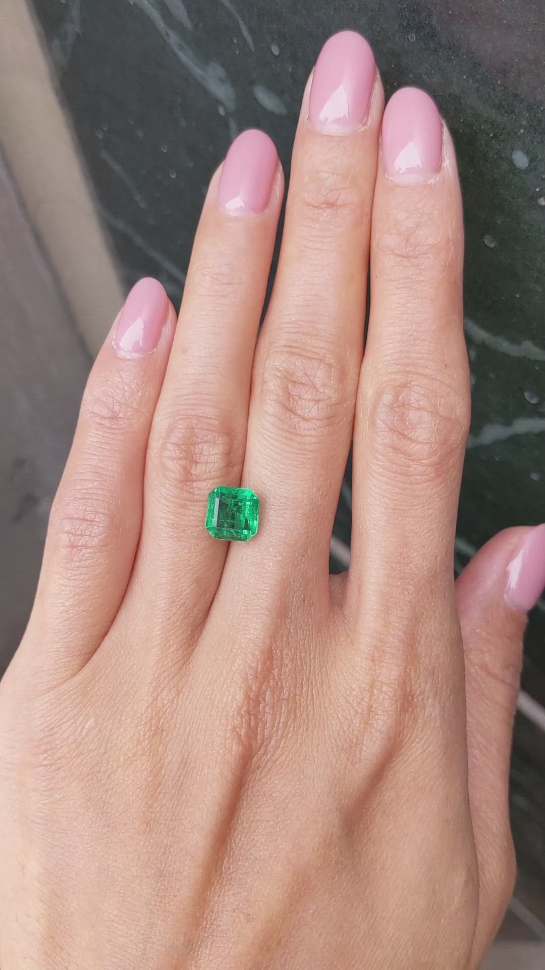 2.77 Ct. Emerald from Zambia Size Video