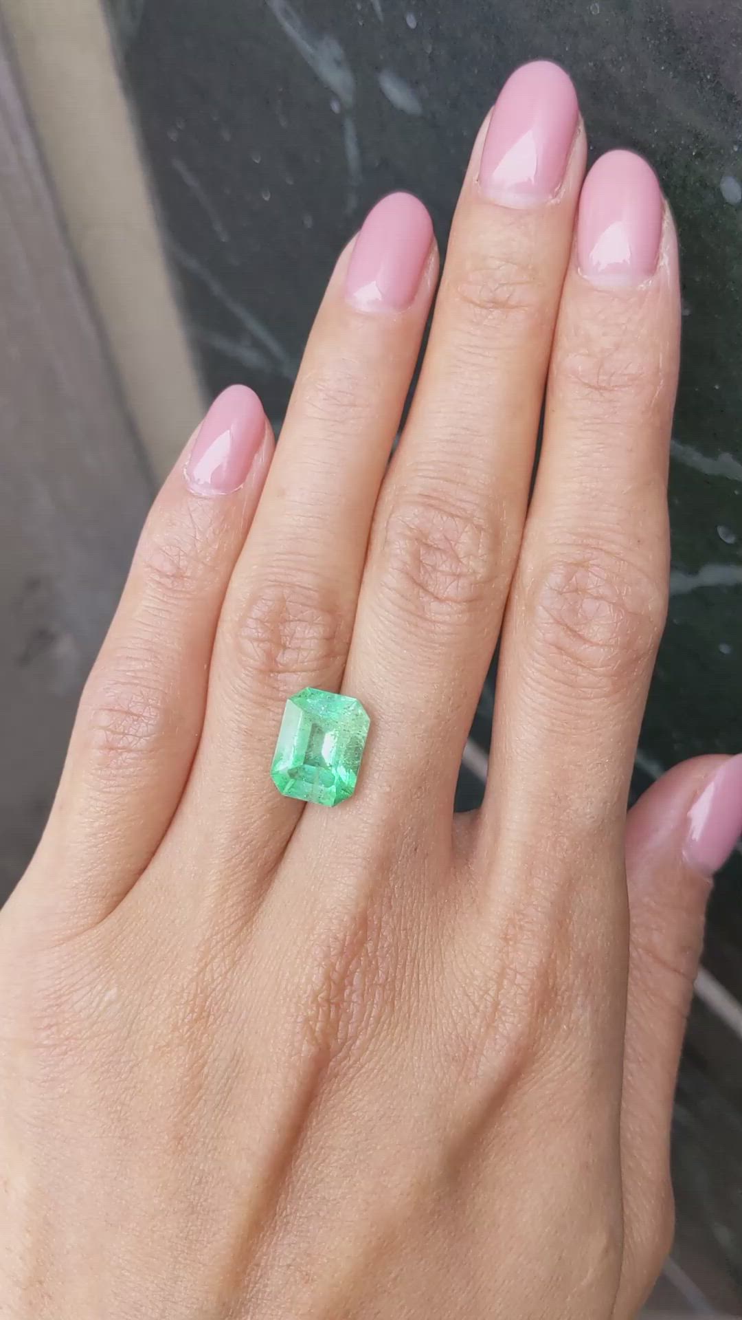 4.58 Ct. Emerald from Colombia Size Video
