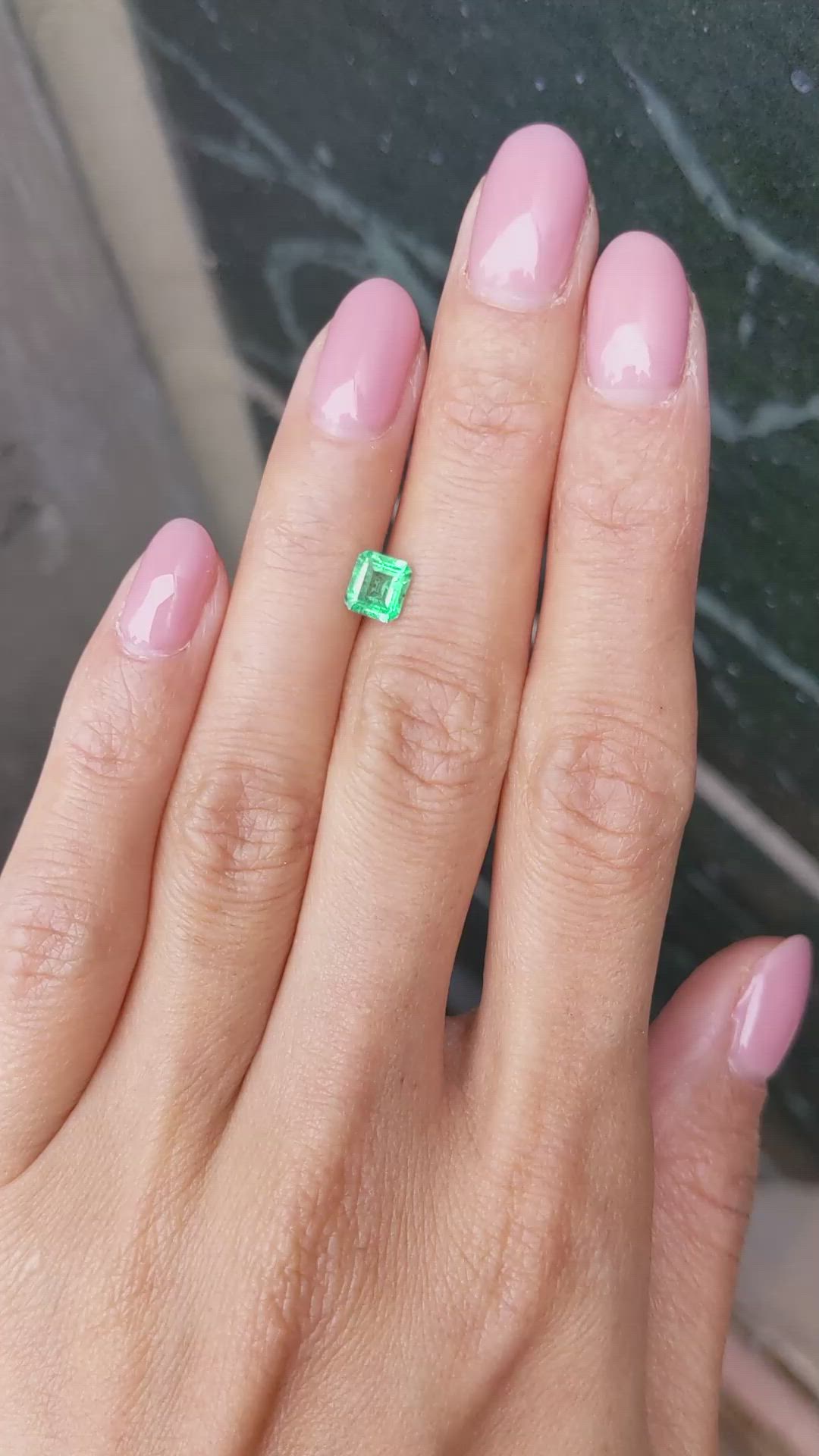 0.65 Ct. Emerald from Colombia Size Video