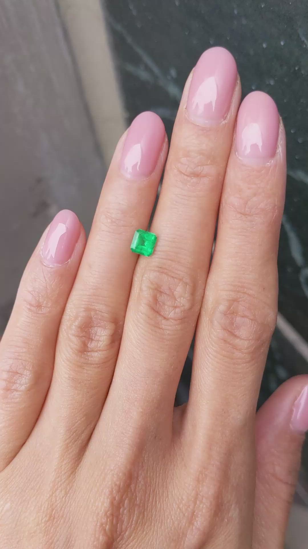 0.65 Ct. Emerald from Colombia Size Video