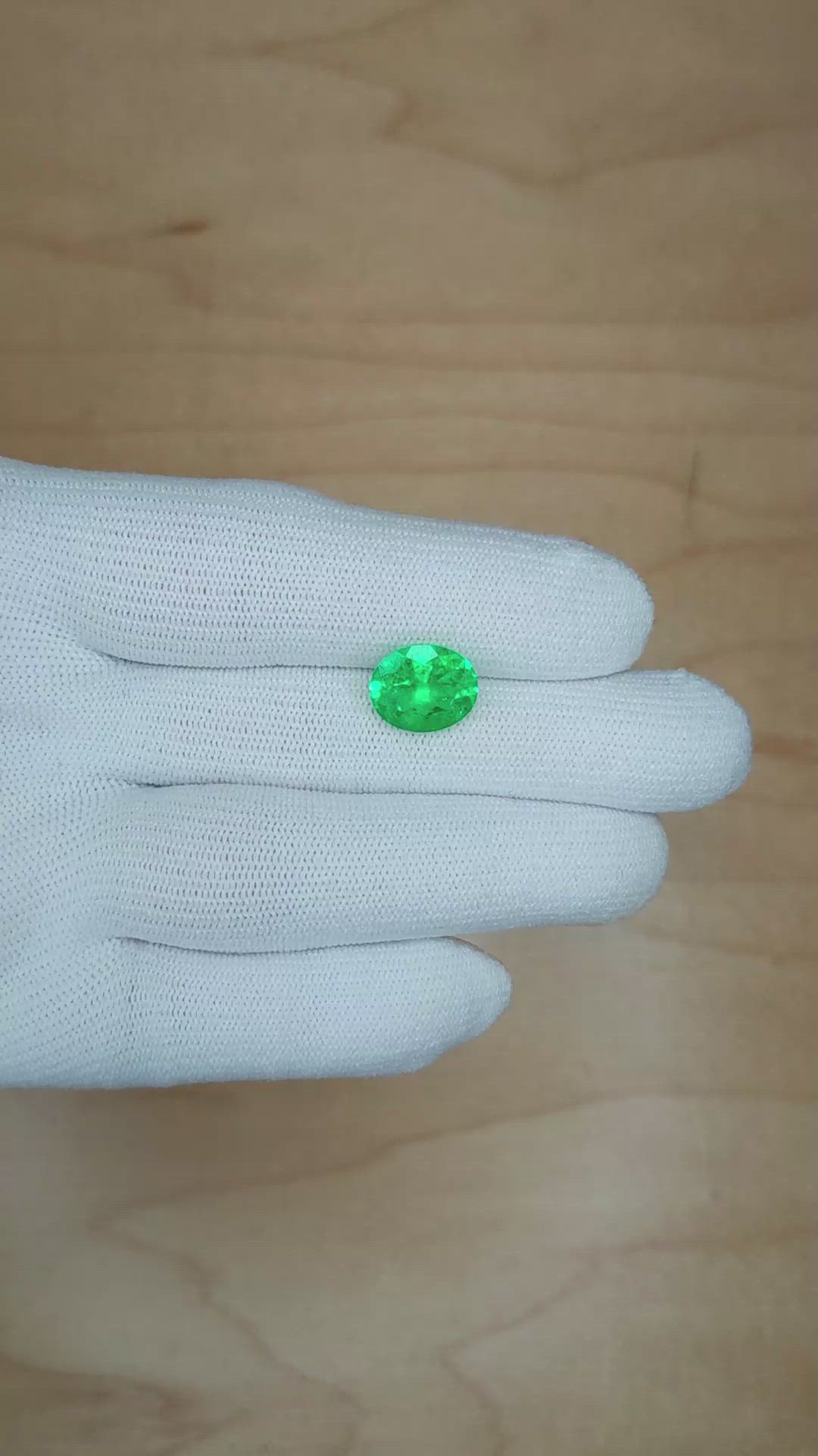 3.62 Ct. Emerald from Colombia Size Video