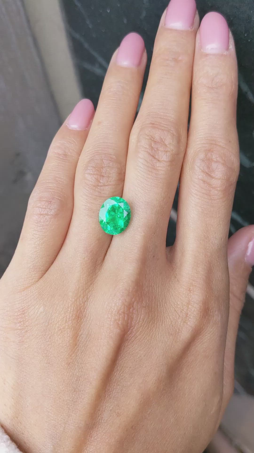 3.62 Ct. Emerald from Colombia Size Video