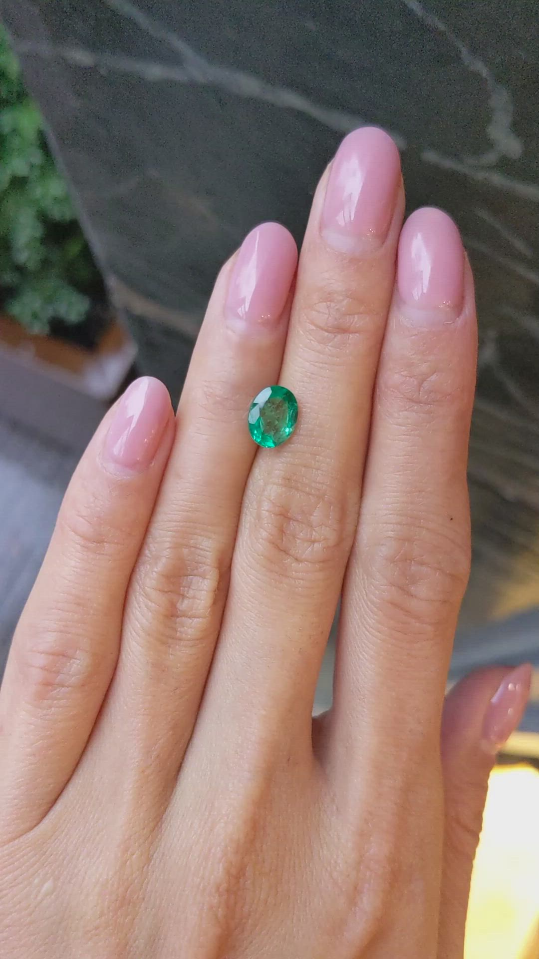 1.61 Ct. Emerald from Zambia Size Video