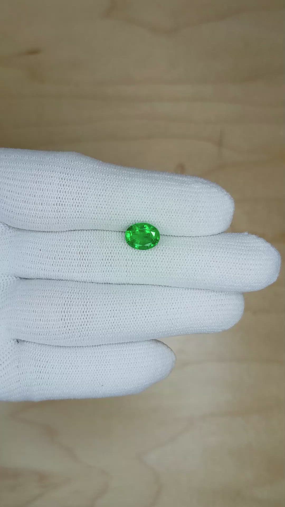 1.61 Ct. Emerald from Zambia Size Video