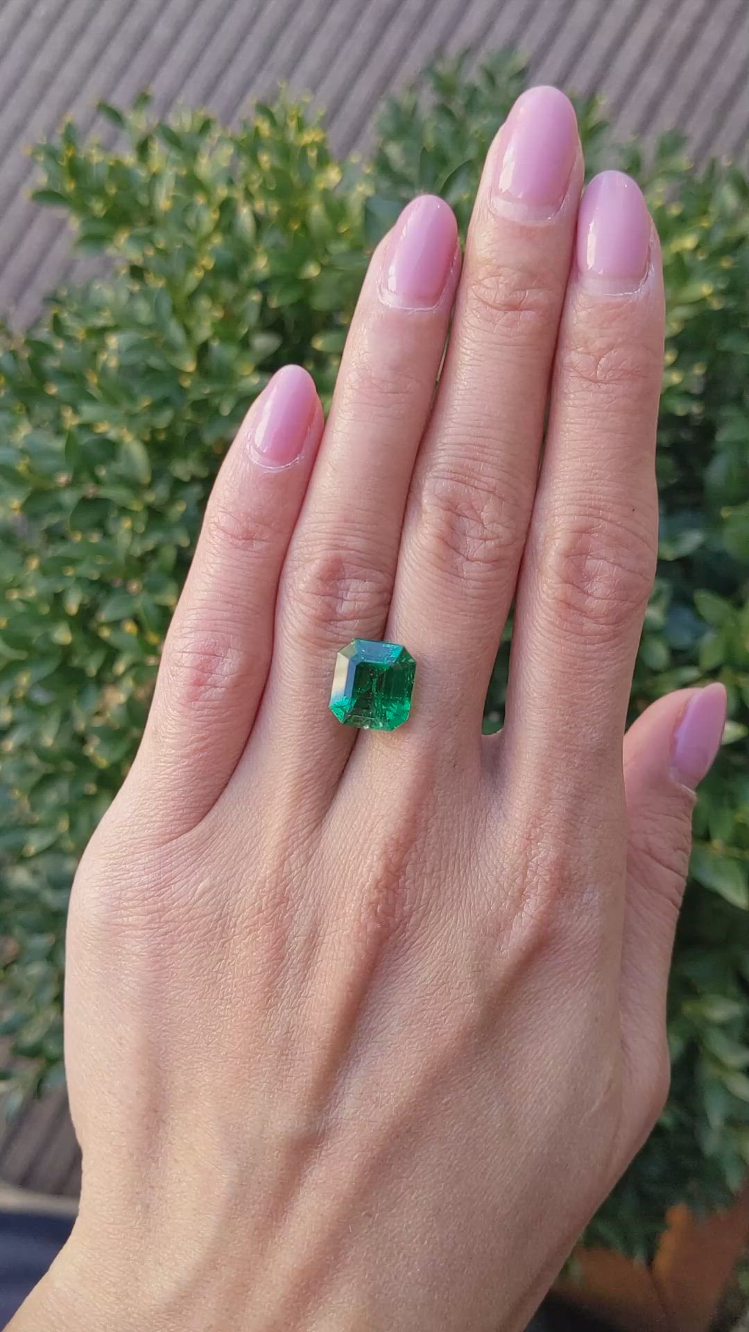 6.84 Ct. Emerald from Zambia Size Video