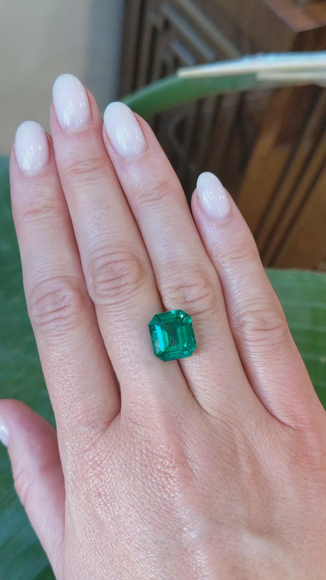 6.84 Ct. Emerald from Zambia Size Video