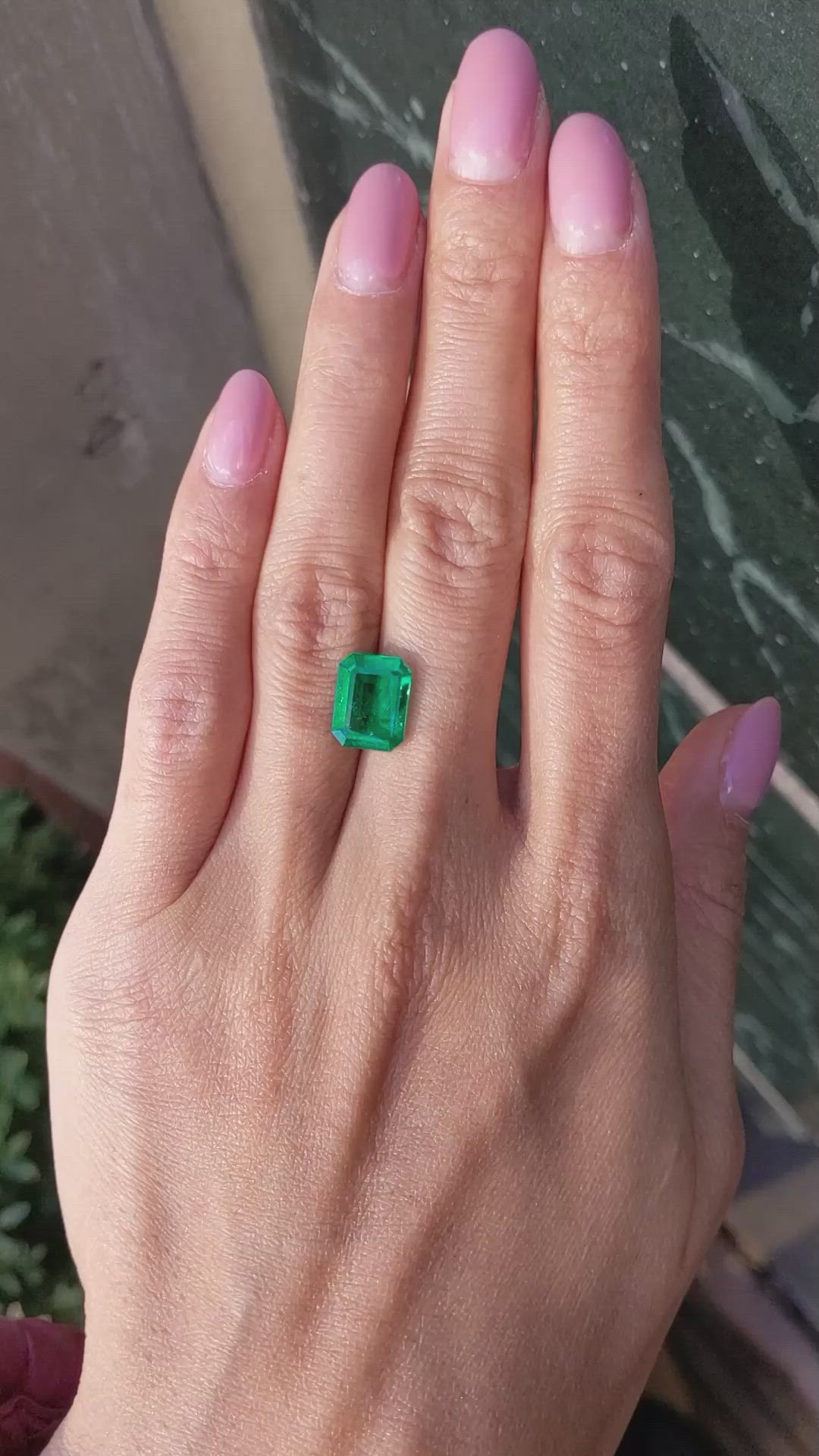 2.94 Ct. Emerald from Colombia Size Video