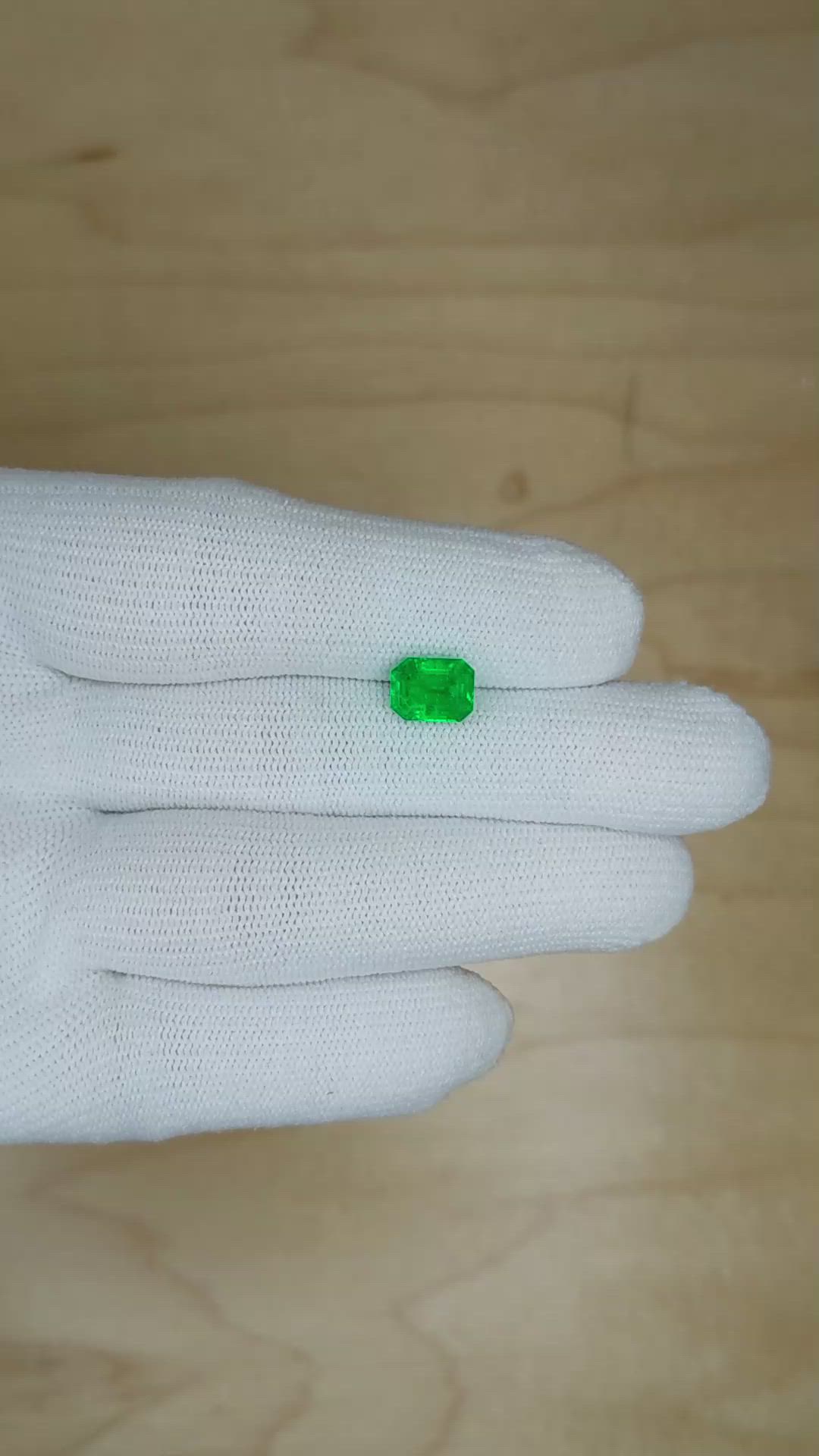 1.76 Ct. Emerald from Colombia Size Video
