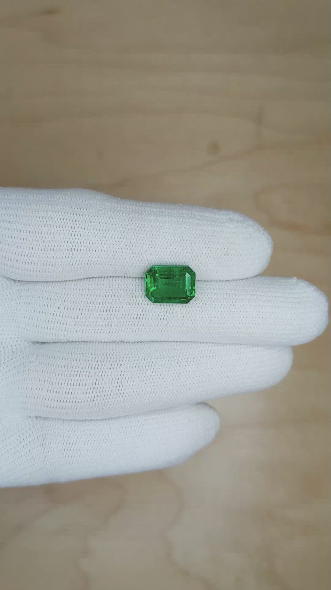 3.29 Ct. Emerald from Colombia Size Video