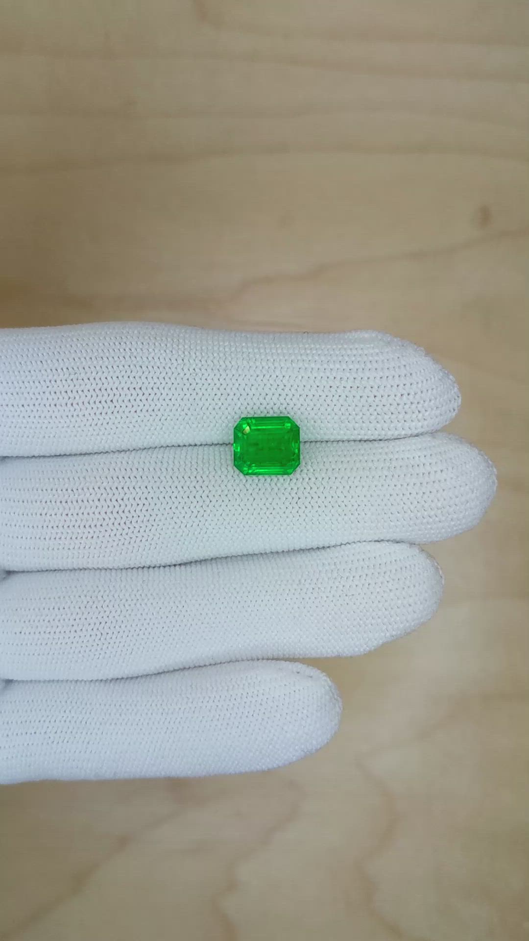 3.29 Ct. Emerald from Colombia Size Video