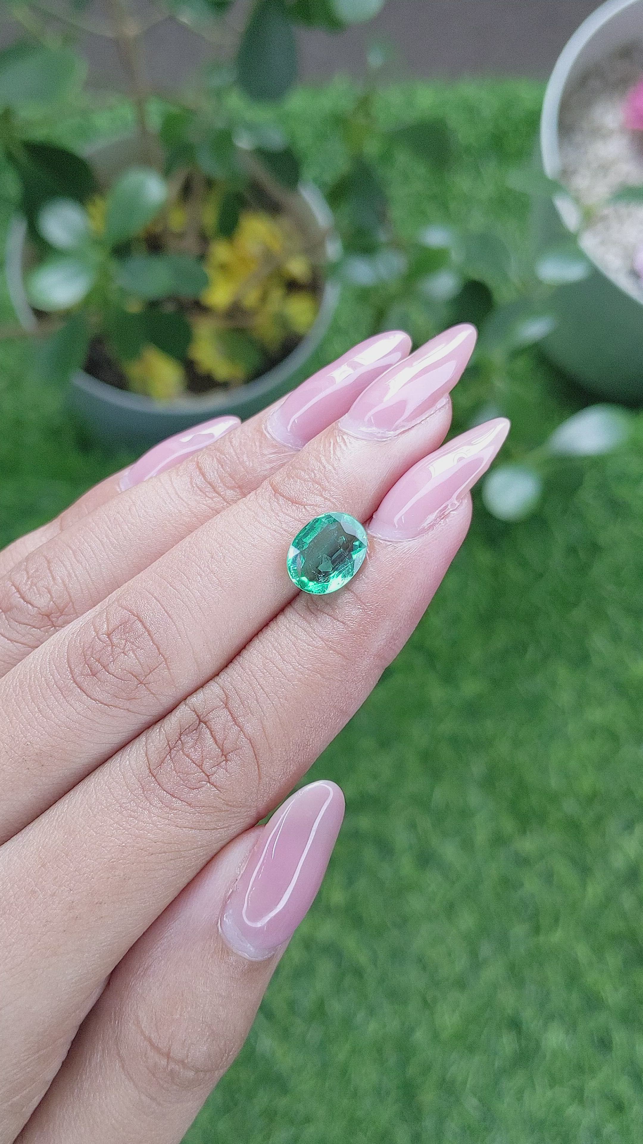 2.22 Ct. Emerald from Madagascar Size Video