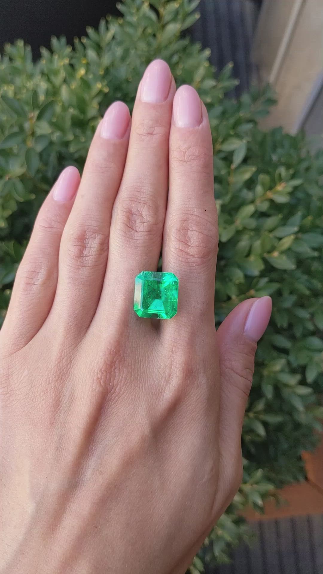 11.47 Ct. Emerald from Colombia Size Video