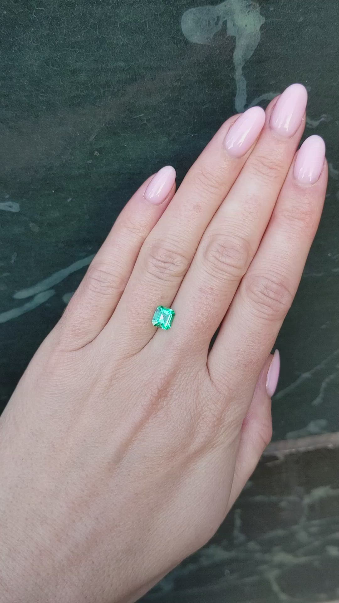 1.10 Ct. Emerald from Colombia Size Video