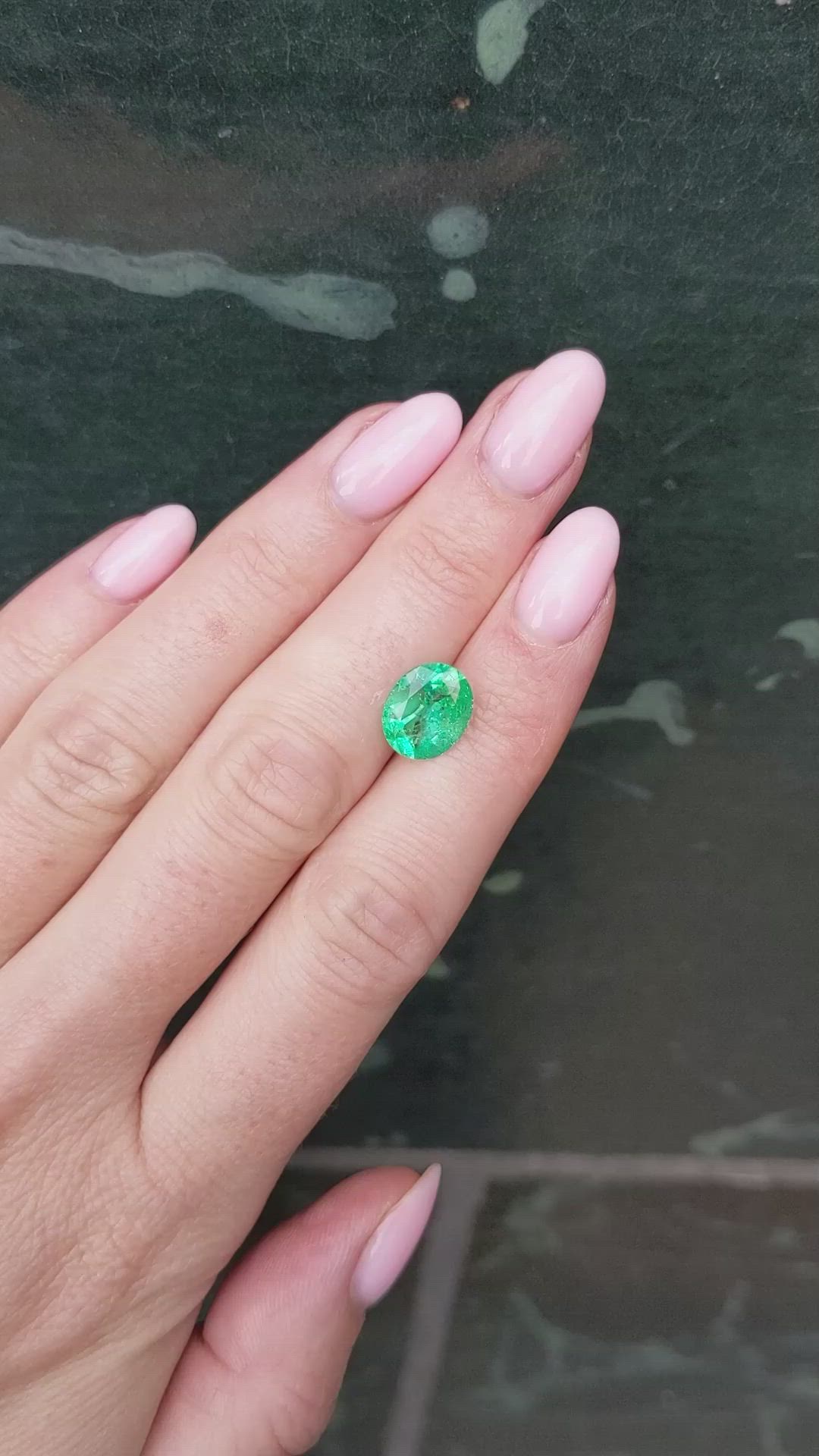 2.49 Ct. Emerald from Colombia Size Video