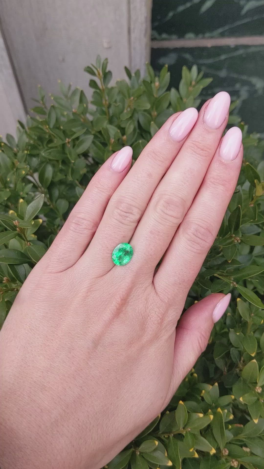 2.49 Ct. Emerald from Colombia Size Video