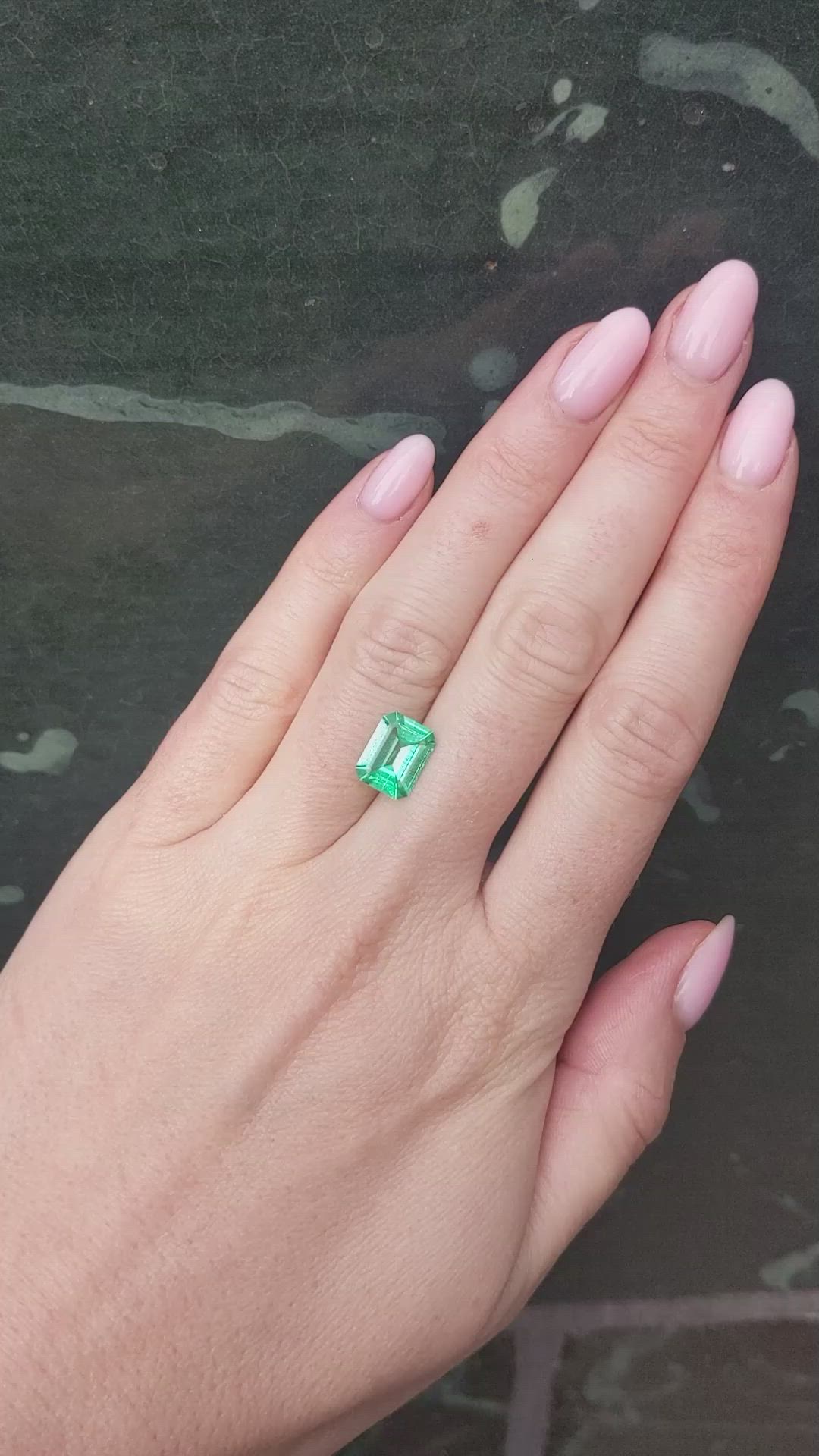 2.20 Ct. Emerald from Colombia Size Video