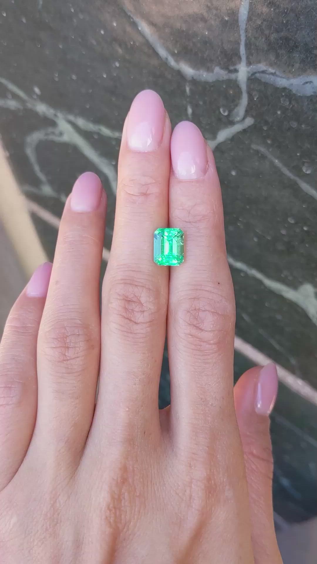2.59 Ct. Emerald from Colombia Size Video