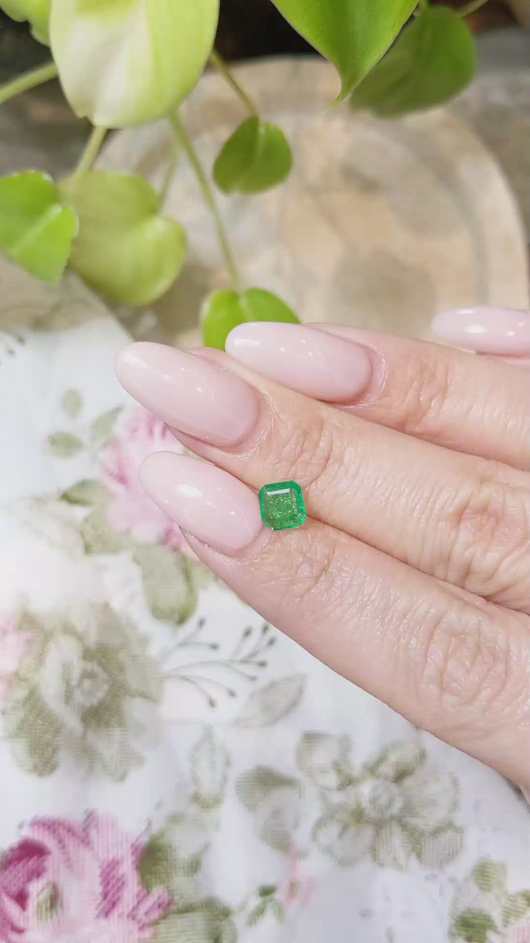 0.58 Ct. Emerald from Colombia Size Video