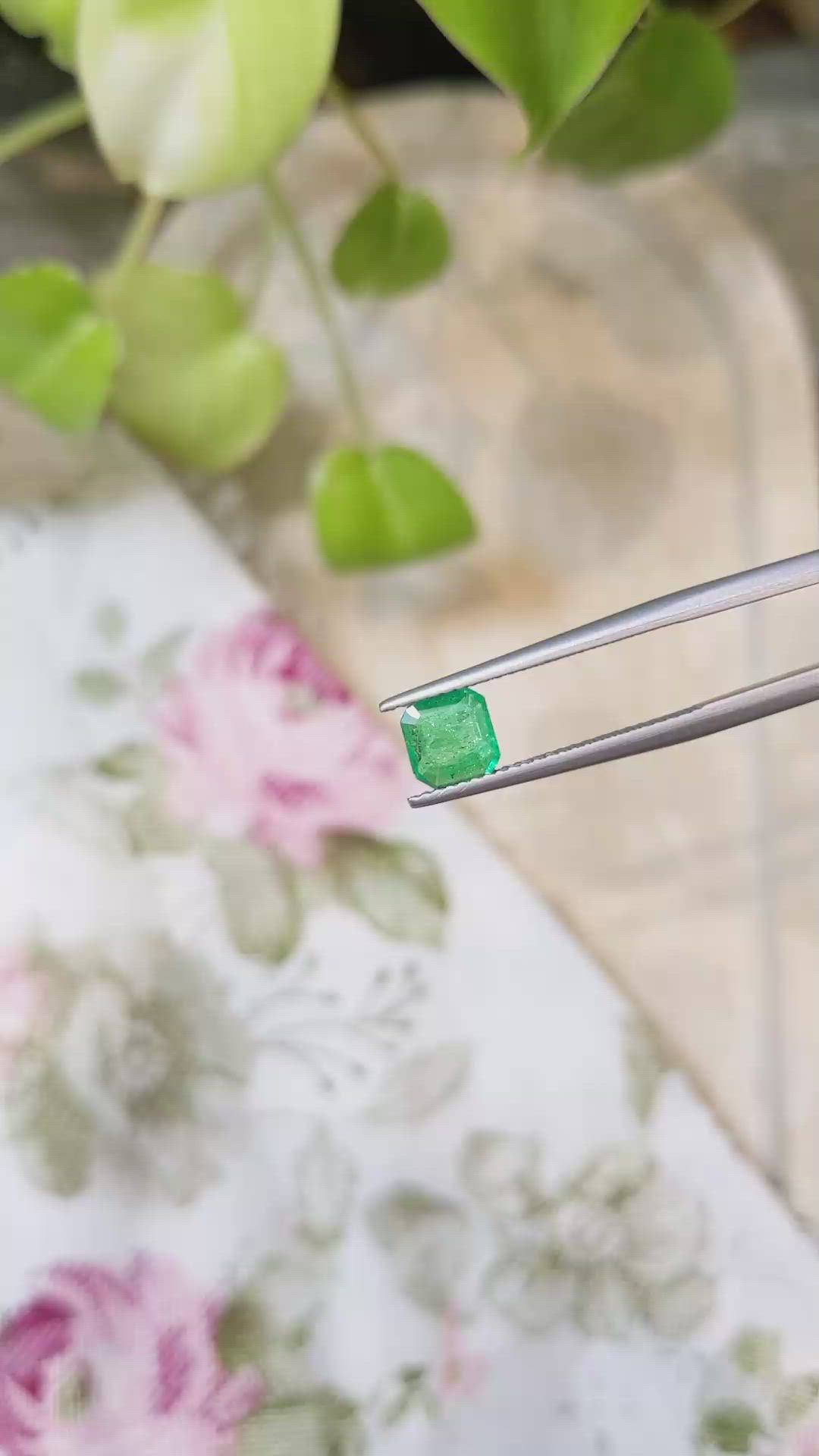 0.58 Ct. Emerald from Colombia Size Video