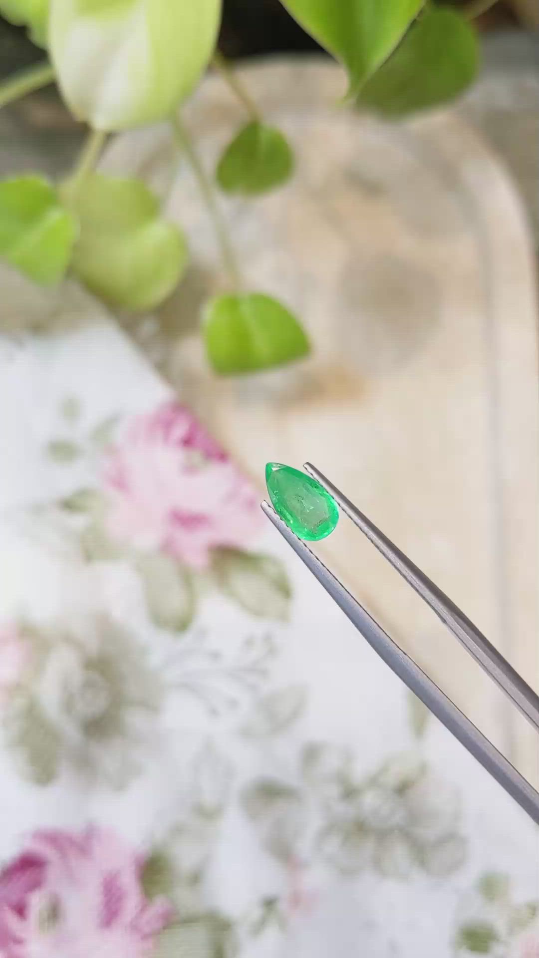 1.08 Ct. Emerald from Zambia Size Video