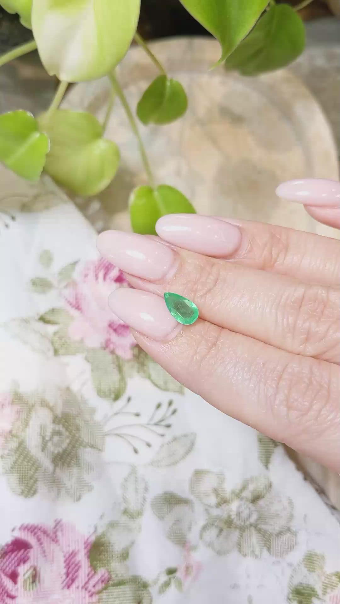 1.08 Ct. Emerald from Zambia Size Video