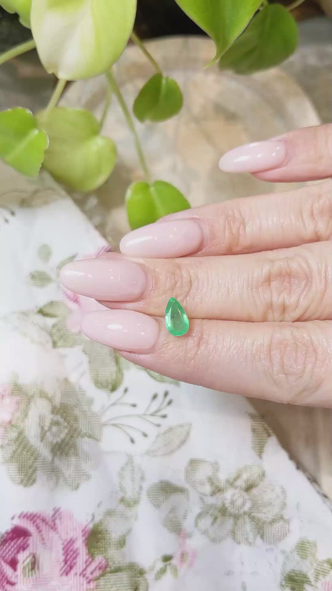 1.08 Ct. Emerald from Zambia Size Video